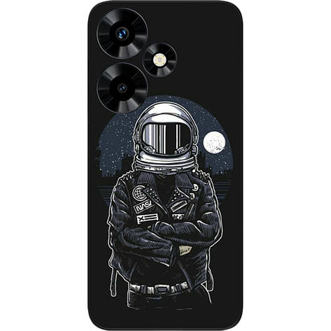 Чохол силіконовий Case для Infinix Hot 30 Play NFC (X6835B) з картинкою Космонавт і місяць, фото 1