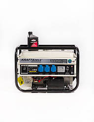 Генератор бензиновий трифазний Kraft&Dele KD117 KW6500B 2,8 кВт 12/230/380В ручний стартер + олія в подарунок