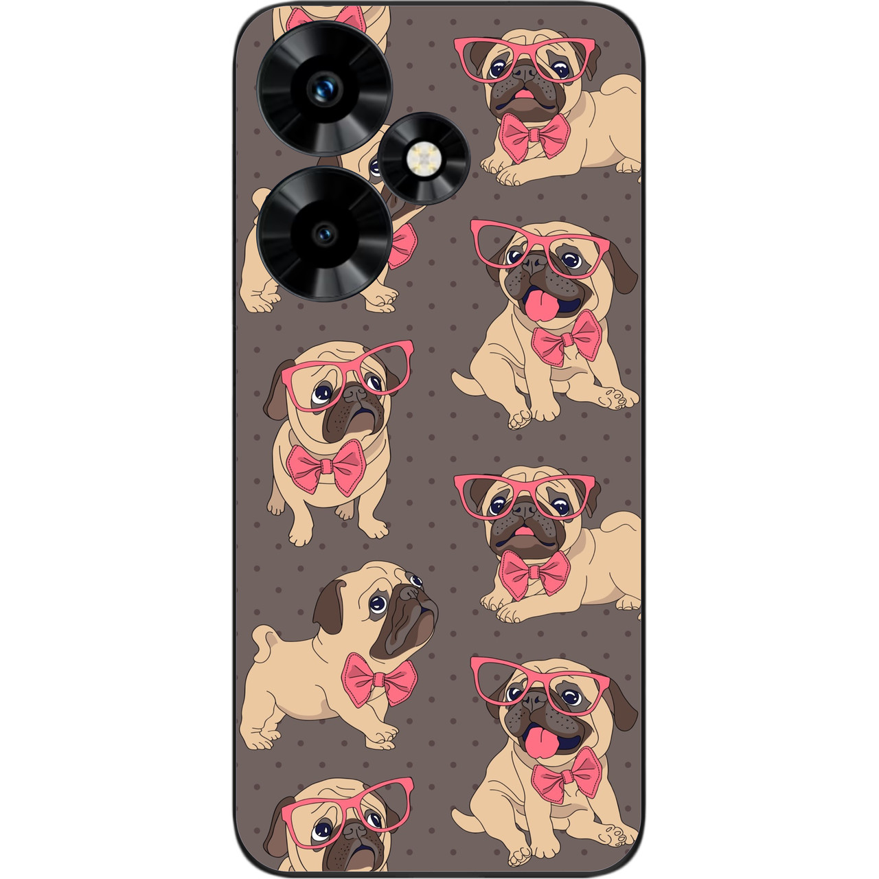 Бампер силіконовий Case для Infinix Hot 30 Play NFC (X6835B) з малюнком Мопсики