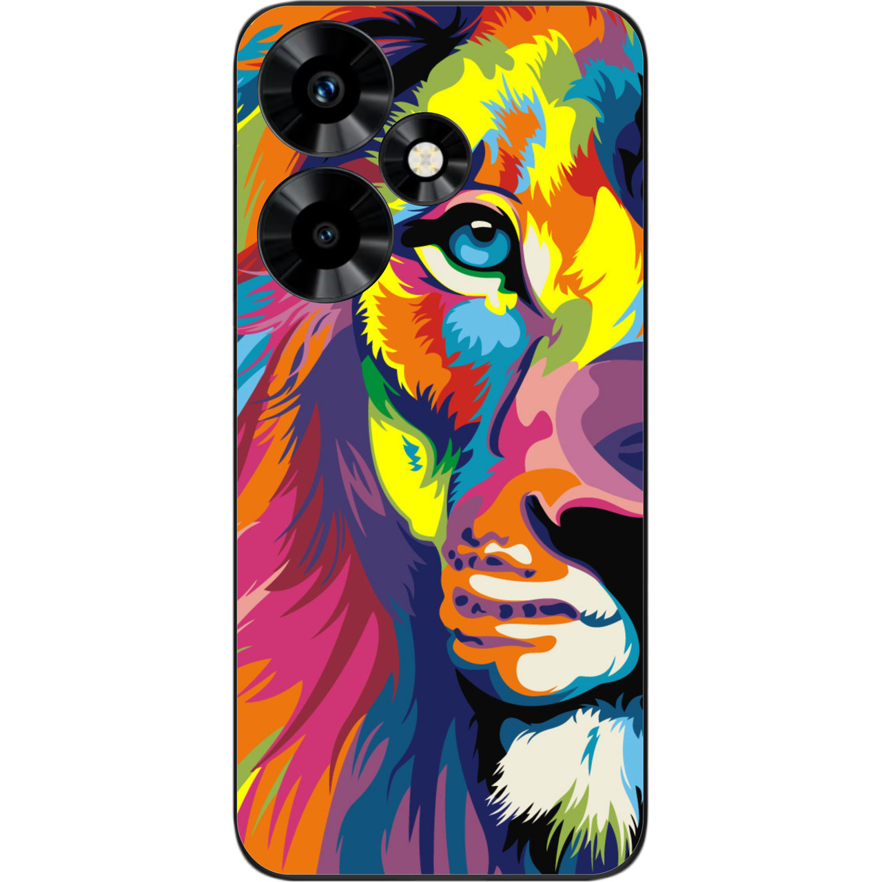 Бампер силіконовий Case для Infinix Hot 30 Play NFC (X6835B) з малюнком Яскравий лев