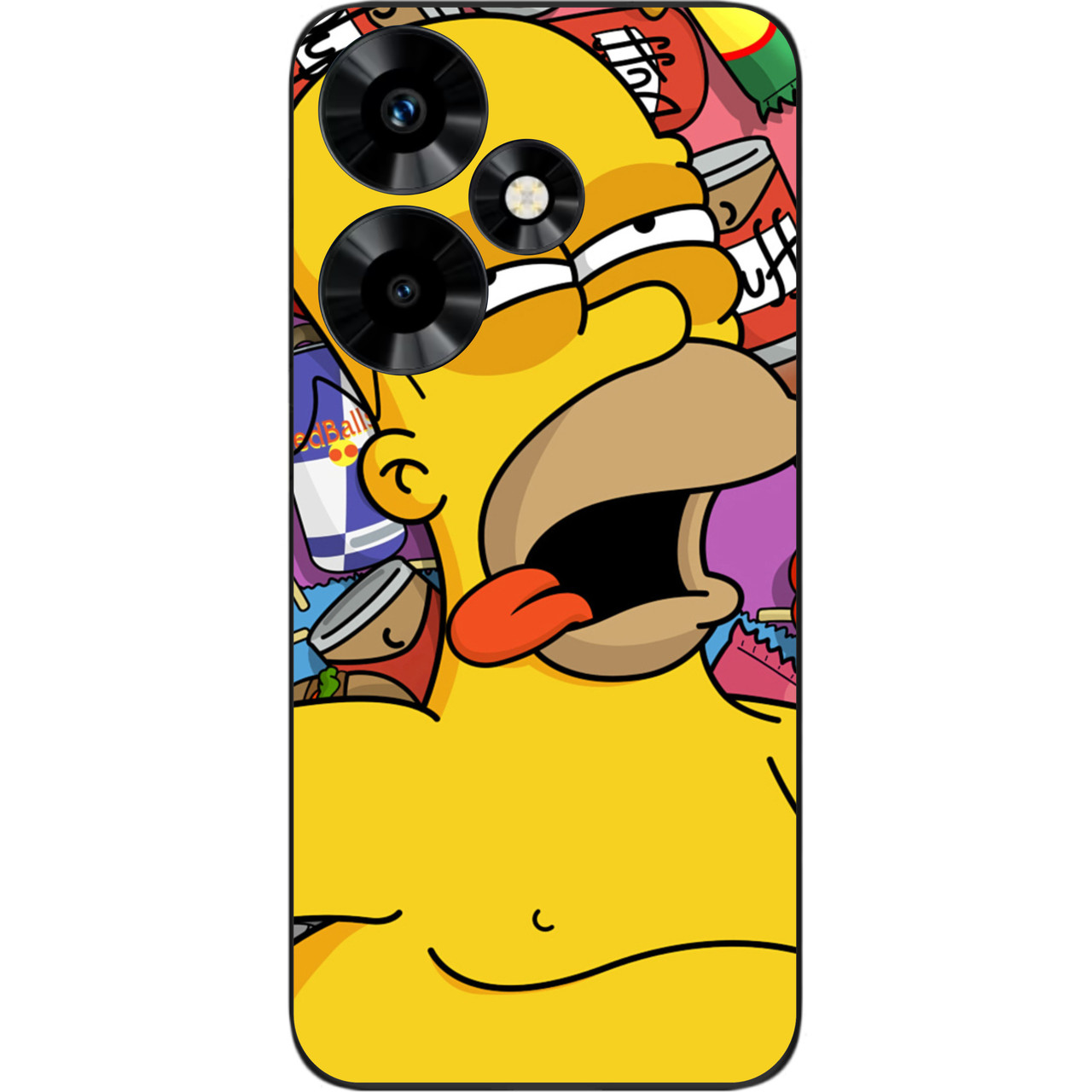 Силіконовий бампер Case для Infinix Hot 30 Play NFC (X6835B) із зображенням Гомер