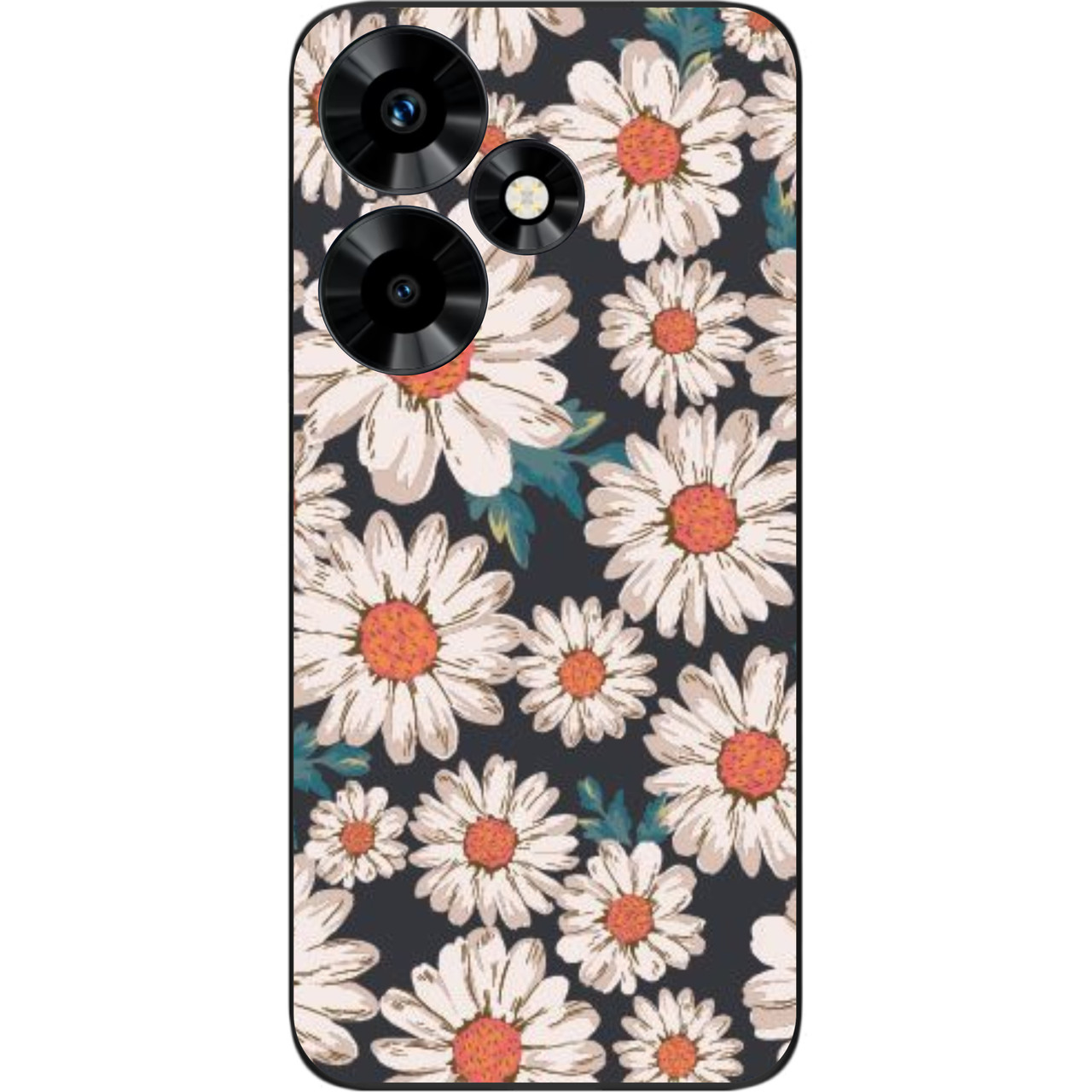 Силіконовий бампер Case для Infinix Hot 30 (X6831) із зображенням Ромашки