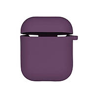 Чехол Silicone Case with microfibra для Airpods 1/2 Цвет 43.Grape