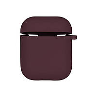 Чехол Silicone Case with microfibra для Airpods 1/2 Цвет 42.Maroon