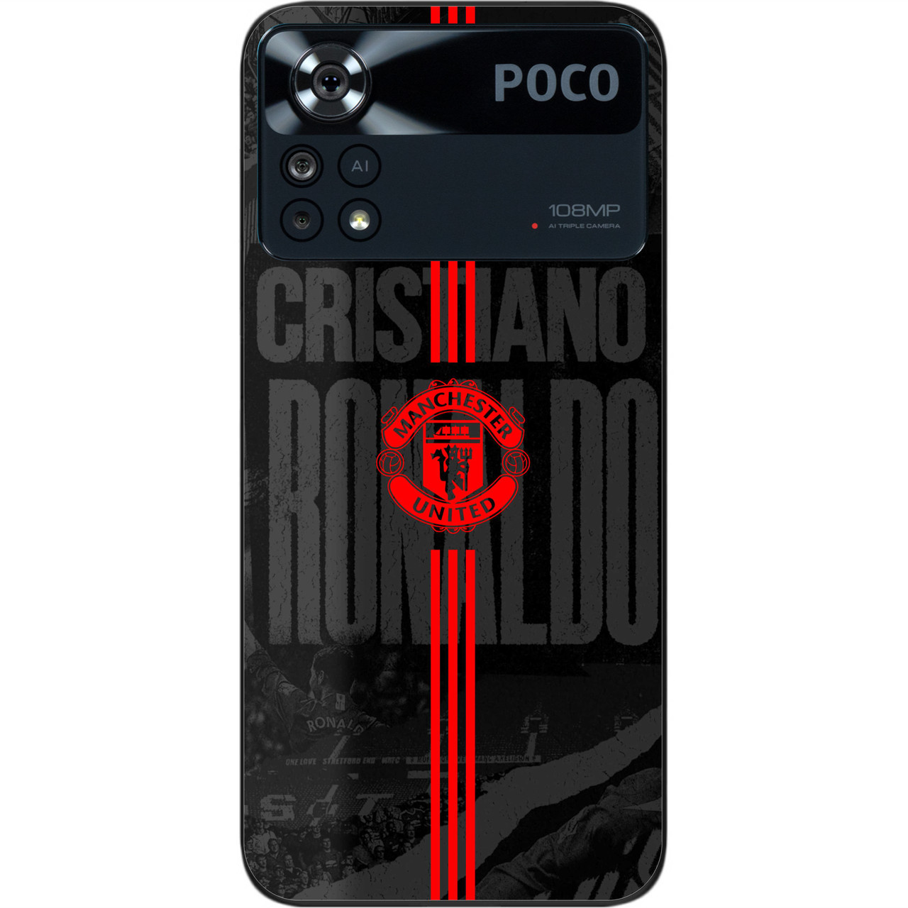 Силіконовий чохол Case для Xiaomi Poco X4 Pro 5G з картинкою Роналду в Ювентусі