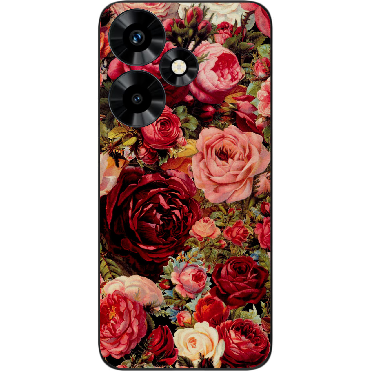 Чохол силіконовий Case для Infinix Hot 30 (X6831) з картинкою Півонії та троянди