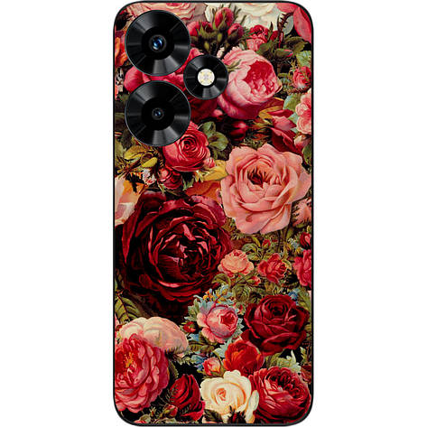 Чохол силіконовий Case для Infinix Hot 30 (X6831) з картинкою Півонії та троянди, фото 1