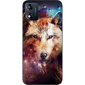 Чохол силіконовий Case для Motorola Moto E13 з картинкою Космічний вовк