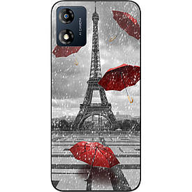 Оригінальний силіконовий чохол Case для Motorola Moto E13 з картинкою Париж