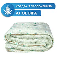 Одеяло теплое двуспальное зимнее размером 1.95x2.05 м, Aloe Vera бежевый