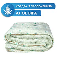 Одеяло теплое двуспальное зимнее размером 1.95x2.05 м, Aloe Vera капучино