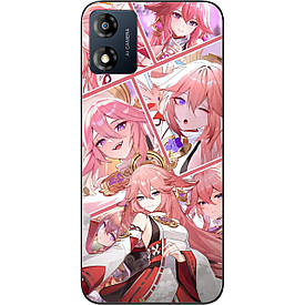 Силіконовий чохол Case для Motorola Moto E13 з картинкою Аніме Яе Міко