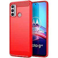 TPU чехол накладка Urban для Motorola G60 красный