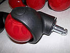 Колеса кулька червона в крісло силіконові 11 мм, фото 5