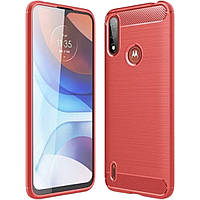 TPU чехол накладка Urban для Motorola E7 Power красный