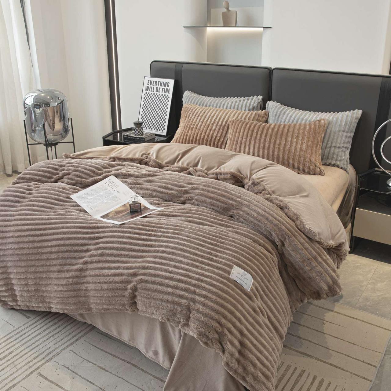 Плюшевий комплект постільної білизни Colorful Home (євро розмір), фото 1