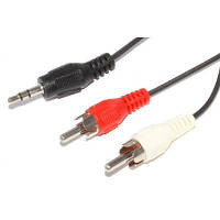 Кабель мультимедійний Jack 3.5mm тато/2RCA тато Atcom (10707)