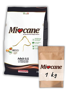 Сухий корм для собак середніх і великих порід Morando Miocane з ягням та рисом (НА ВАГУ) 1 kg