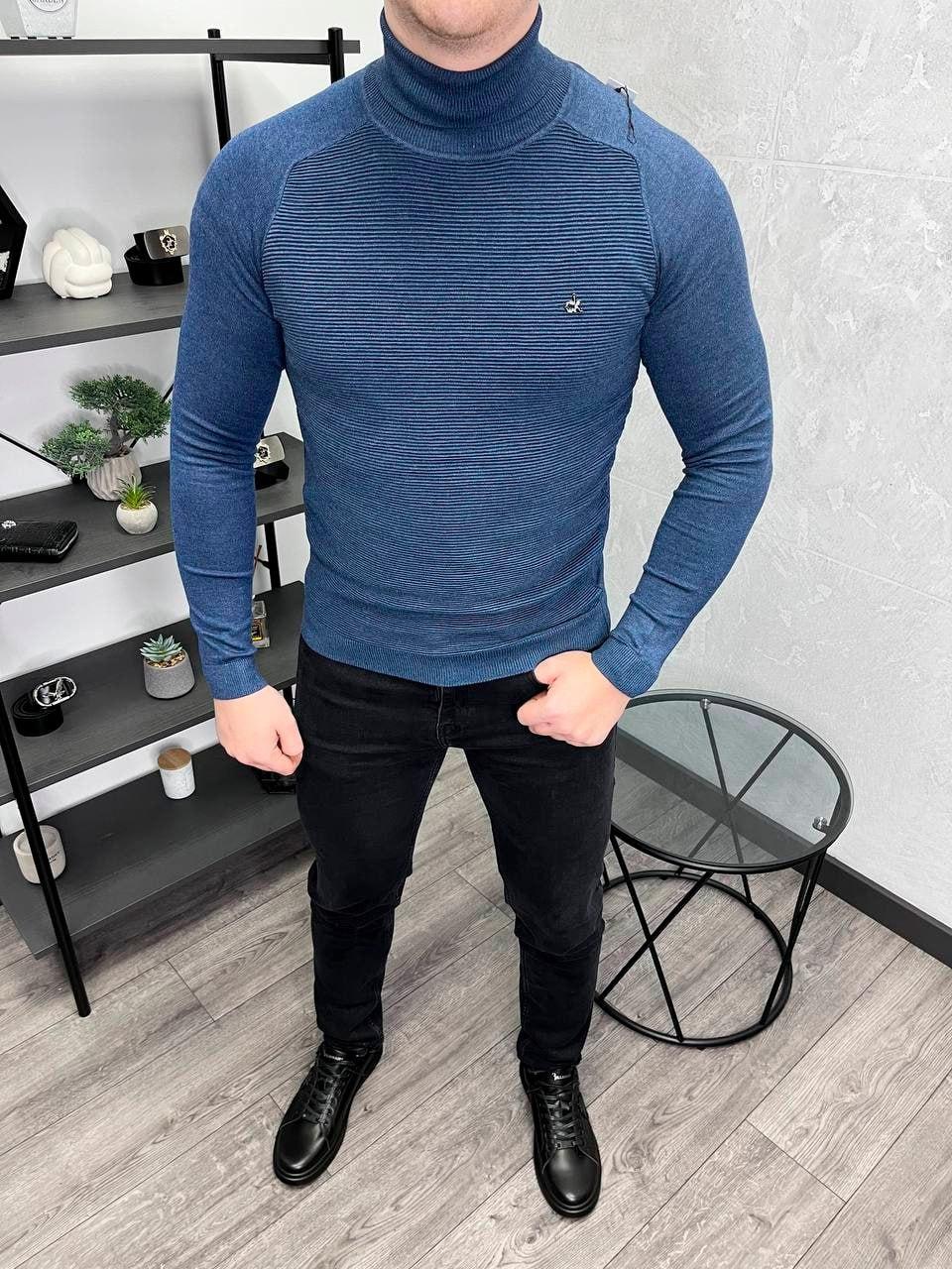 Чоловіча кофта гольф Calvin Klein H4049 синя