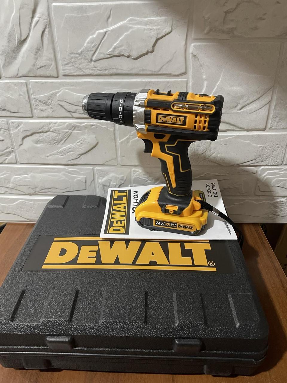 Ударный шуруповерт DeWALT 791DCD 24V 6AH Дрель шуруповерт ударный Деволт - фото 3 - id-p2021935106