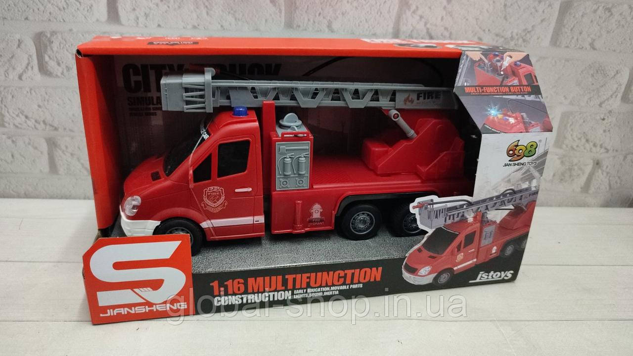 Дитяча "Пожежна машина з водяною помпою "звук, світло. Toys