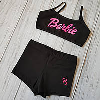 Комплект спортивний для дівчинки топ і шорти "Барбі"