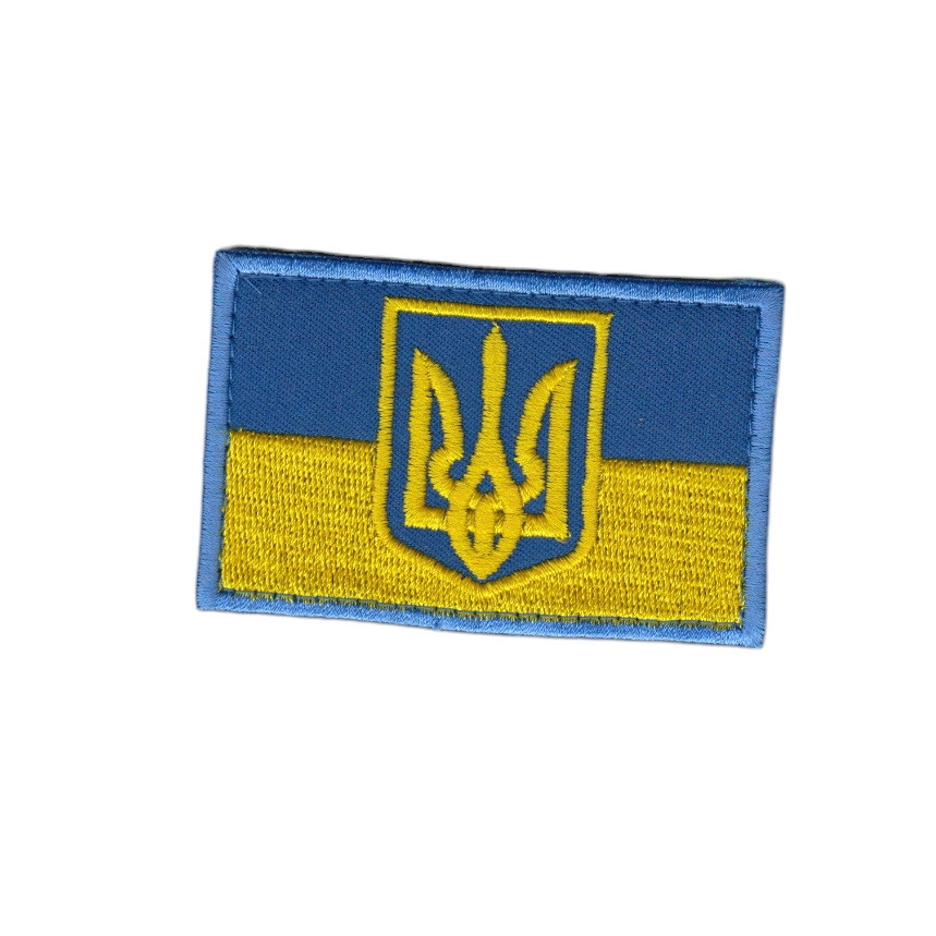 Шеврон ЗСУ, військовий / армійський, український прапор, на липучці, 5 см * 8 см