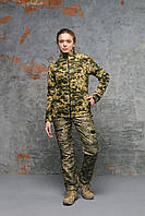 Женская флисовая кофта пиксель,флиска военная женская пиксельная теплая зимняя тактическая,флисовая кофта