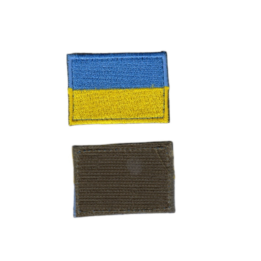 Шеврон військовий / армійський,флаг Україна, на липучці, ЗСУ. 5 см * 3,5 см