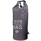 Гермомішок водонепроникний Waterproof Bag 10 літрів сірий, фото 3