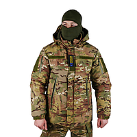 Военный зимний бушлат-куртка с капюшоном теплый армейский бушлат мультикам военная зимняя куртка мультикам 54