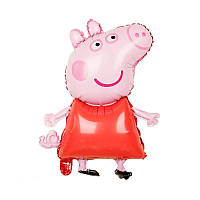 Фольгированный шар "Свинка Пеппа" розовая 74х51 см 2255