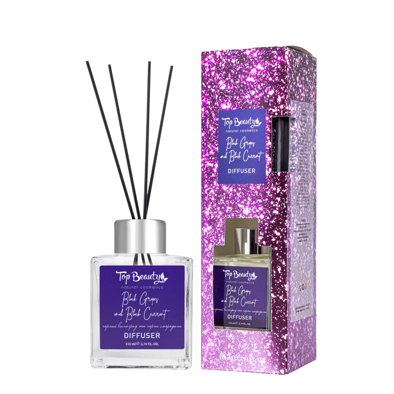 Аромадифузор для дому Top Beauty з ароматом чорного винограду та чорної смородини, 110 мл, фото 1