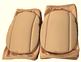 Бежеві наколінники 8 мм Укріплені ПРОШИВКОЮ ВКЛАДИШЕЙ, з вирізом, фото 4