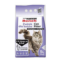 Супер Бенек Бентонітовий Оптимальний наповнювач для котячого туалету з ароматом лаванди Супер Бенек