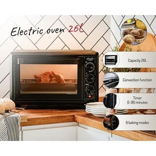 Духовка настольная Adler AD 6023 26 л Электродуховки настольные 1500 Вт ...
