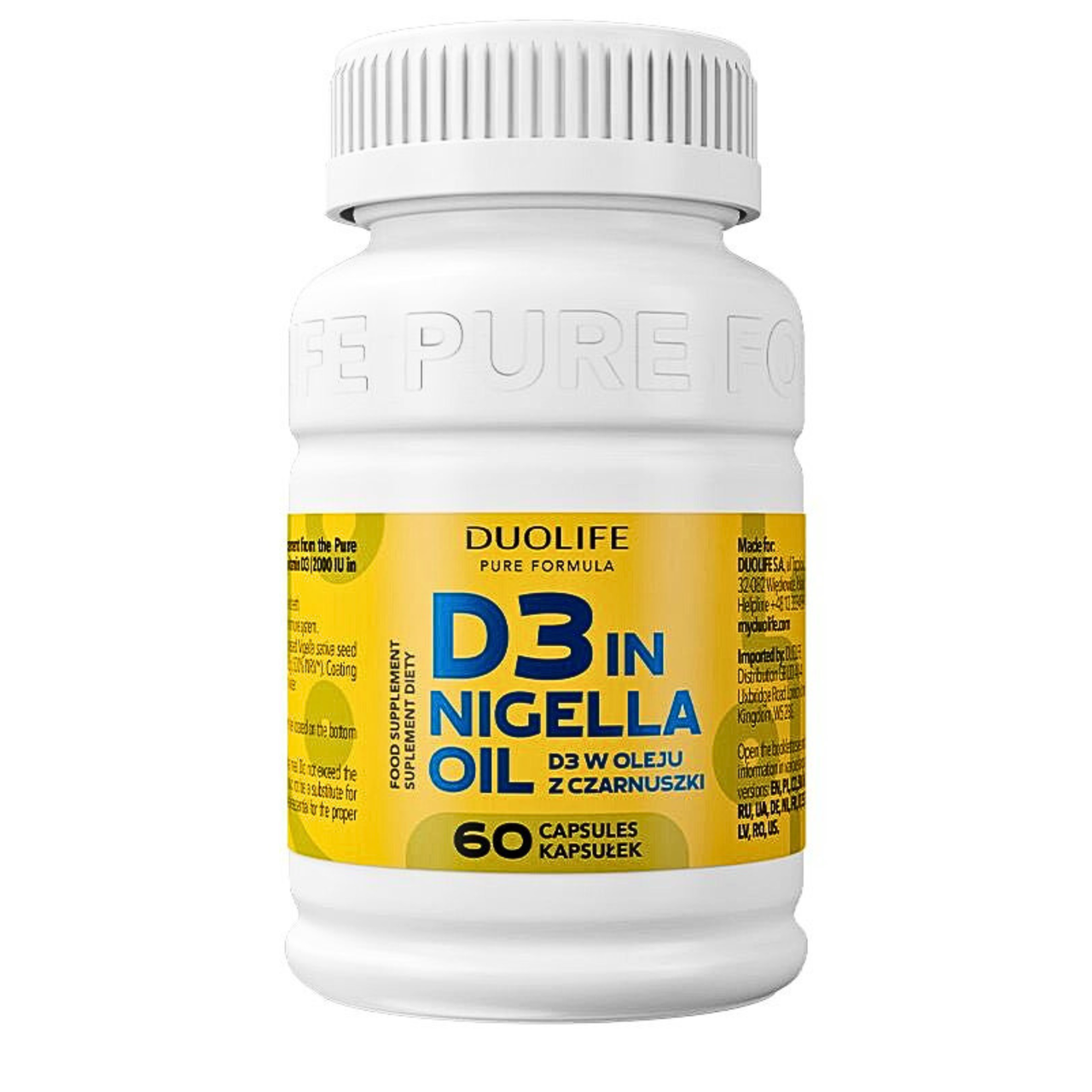 DuoLife DUOLIFE D3 in Nigella в олії чернетки Дуолайф 60 кап.
