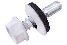 Саморіз покрівельний Apro 4.8 x 19 мм RAL 9003 (50 шт.)