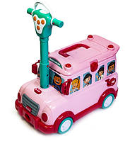 Машинка - Толокар рожевий 3в1 Wanderlong з ігровою кухнею, 30 предметів. 339258516