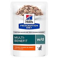 Hill's Prescription Diet w/d дієтичні паучі для котів при цукровому діабеті 85г*12шт