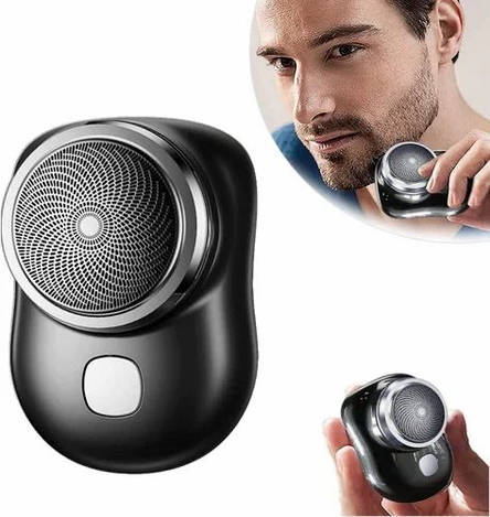 Дорожня електробритва Mini Shaver для сухого та вологого гоління, бездротова роторна USB міні бритва триммер, фото 1