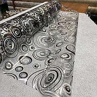 Скатерть (клеёнка) для стола 80см*800мкр (0.8мм)Мягкое стекло, на МЕТРАЖ.