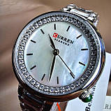 Жіночий класичний наручний стрілочний годинник зі сталевим браслетом Curren 9089 SW, фото 4