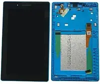 Дисплей Lenovo Tab 3 7.0 (TB3-710F/TB3-710L) модуль у зборі (екран та сенсор) з рамкою, оригінал, Синій