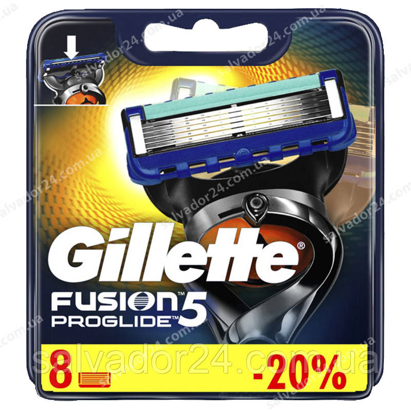 Gillette Fusion Proglide 8 шт. в пакованні змінні касети для гоління, оригінал