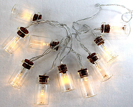 Світлодіодна гірлянда пляшка на ланцюгу 10 пляшок 10 світлодіодів 120см