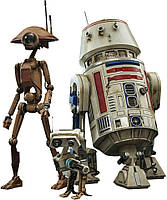 Фигурки Hot Toys Star Wars The Mandalorian Action Figures 1/6 R5-D4, Pit Droid & BD-72