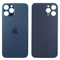 Задня кришка Apple iPhone 12 Pro Max синя Original PRC з великим отвором