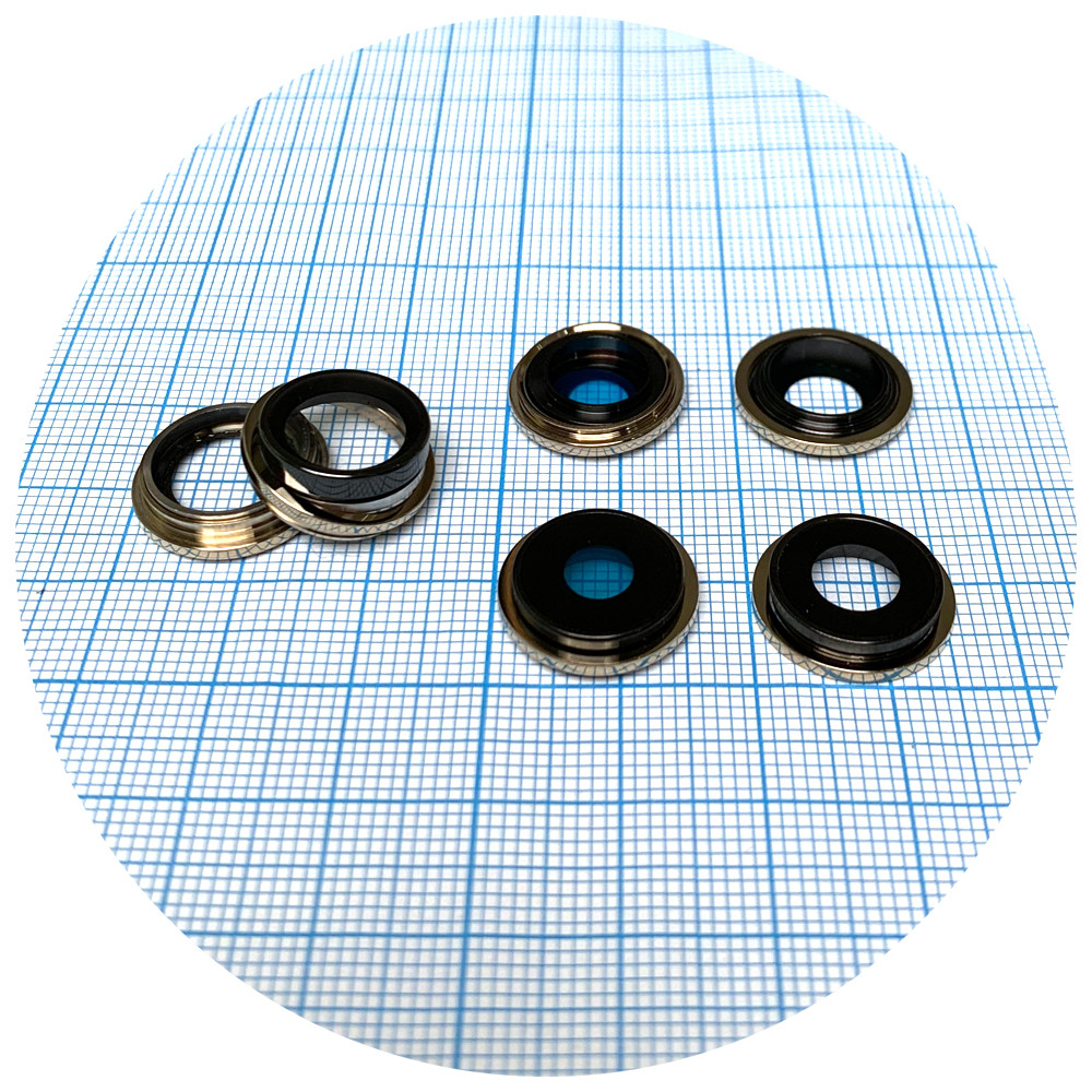 Скло камери Apple iPhone 13 Pro, iPhone 13 Pro Max із золотистим кільцем - 3 шт, фото 1