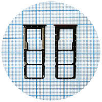 Лоток SIM карти Xiaomi Redmi 8A червоний на 2 SIM + MicroSD